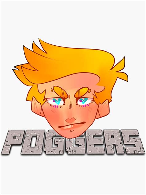 Tommyinnit Poggers Sticker Sticker By Azfoxy Redbubble
