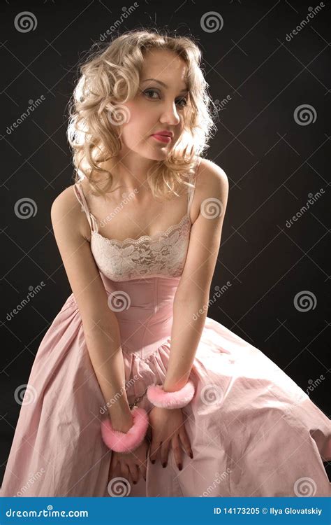 Blonde In Handcuffs Stock Image Image Of Beauty Female 14173205