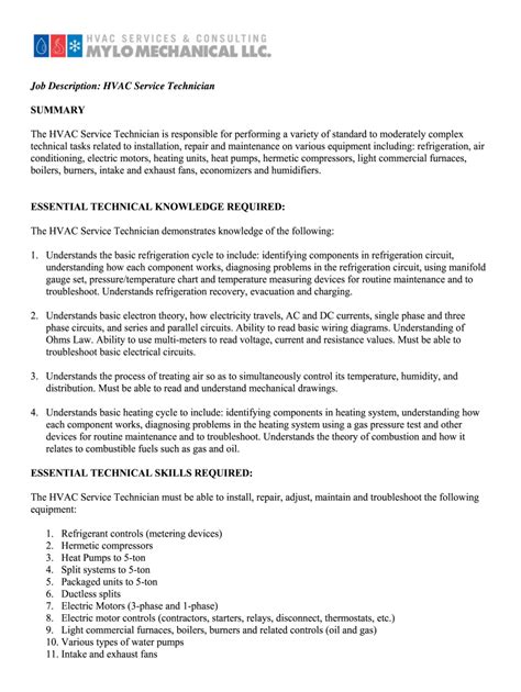 Hvac Technician Skills Fill Out And Sign Online Dochub