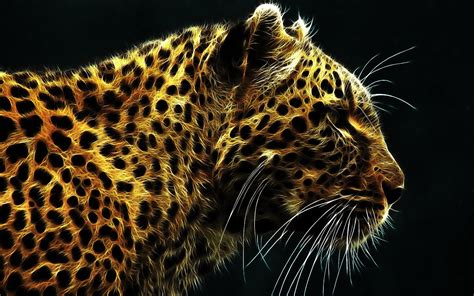 Leopard Fractalius Animals Wallpaper Coolwallpapersme