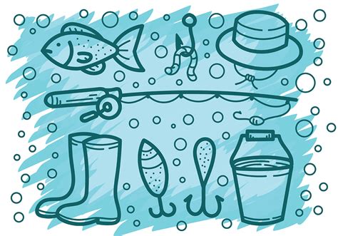 Fishing Tackle Vector Icons 149216 Vector Art At Vecteezy