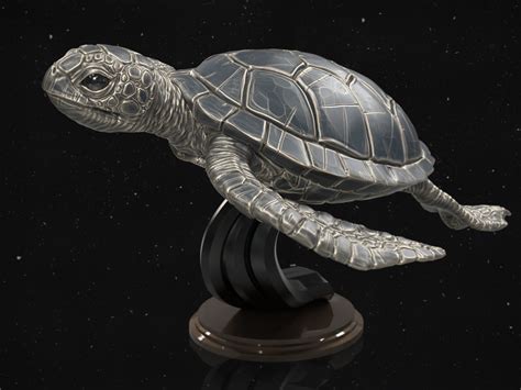 Turtle Star Wars Force Awakens Statue 3D Model 3D Printable CGTrader