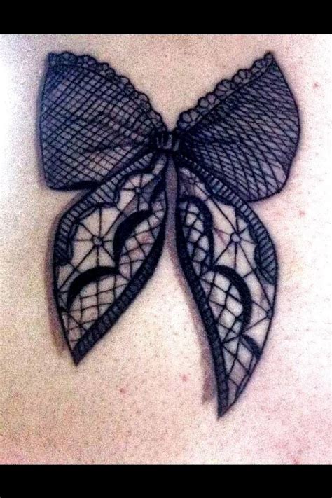 Lace Bow Tattoo