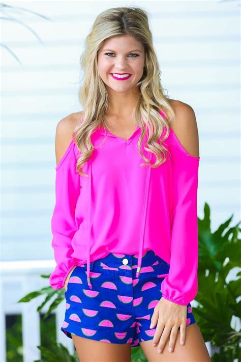 A Bright Idea Hot Pink Top Hot Pink Tops Red Dress Boutique Women Shopping