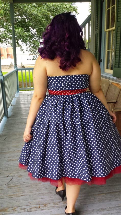 Plus Size Rockabilly Dresses For Less Cute Polka Dot