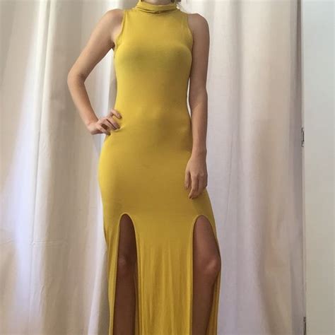 Super Sexy Elegant Yellow Dress This Sexy Elegant Mustard Yellow Dress Is A Total Show Stopper