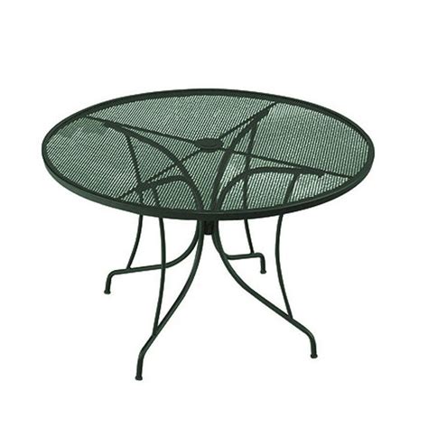 Choosing a patio dining set is fun if not a little daunting, as there are a wide range of options out there depending on the size and look you're going for. Wrought Iron Green Round Patio Dining Table-W3929-44-GR at ...