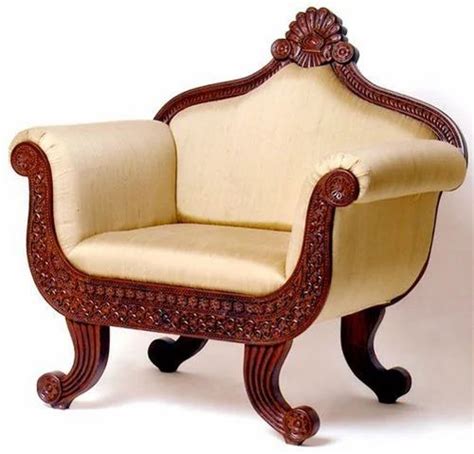 Teak Wood Carved Royal Maharaja Rajasthani Carved Sofa Chair At Rs