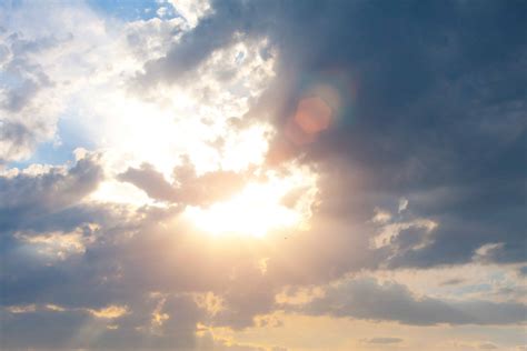 Graphicstock Sunny Background Blue Sky With White Clouds And Sun