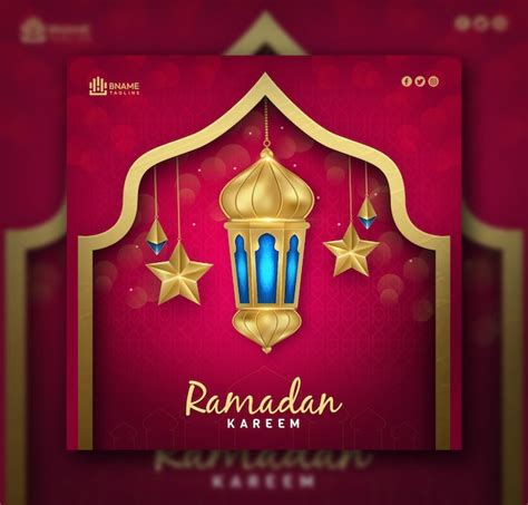 Premium Psd Ramadan Kareem Social Media Post Banner Template
