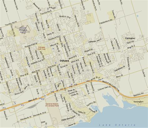 Durham, ontario is 44 kilometres south of owen sound and 89 kilometres north of guelph on ontario highway 6. Oshawa Map, Ontario - Listings Canada