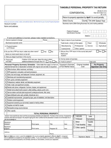 Florida Personal Property Tax Fill Out And Sign Online Dochub