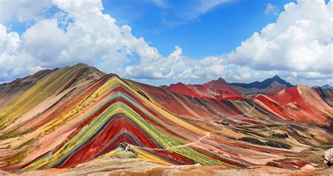 Aerial Views Vinicunca Rainbow Mountain Peru Boomers Daily