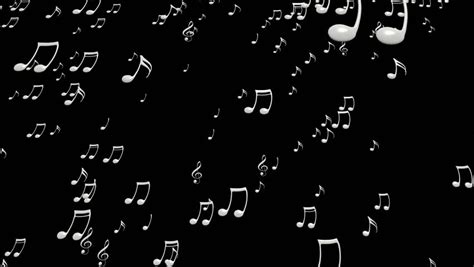 Animated Falling White Music Notes Stock Footage Video 100 Royalty