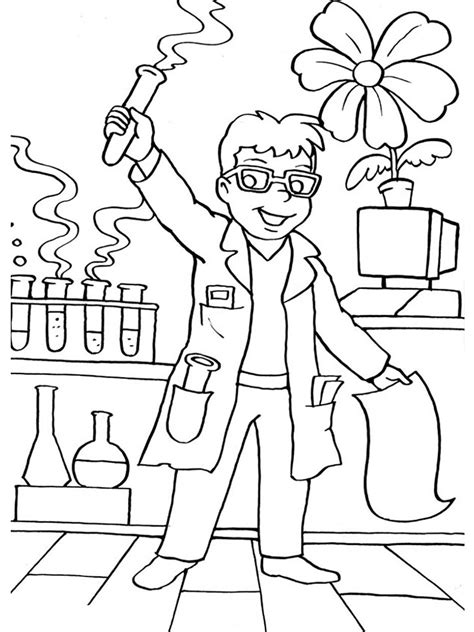 scientist coloring pages  printable scientist coloring pages