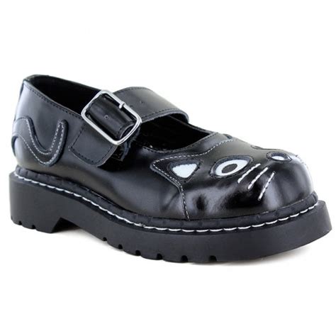 Tuk T2025 Kitty Womens Leather Mary Jane Shoes Black