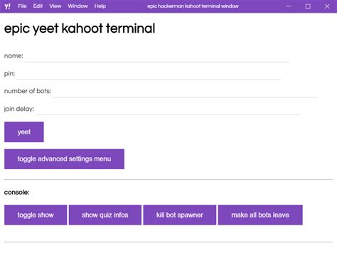 ( we need revenue to continue developing and providing this kahoot hack. GitHub - jeffalo/kahoot-gui: Kahoot Bot built with NodeJS ...