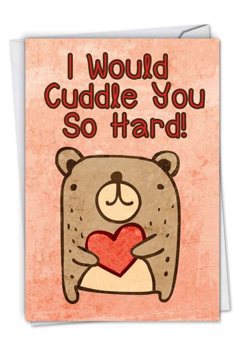 Cuddle You So Hard Funny Valentines Day Greeting Card