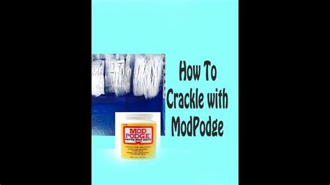 How To Crackle With Mod Podge Modpodge Mixedmediaarttutorials