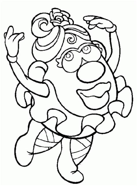 Potato head coloring pages picture of mrs potato use cosmetics. Mr Potato Head Coloring Page - Coloring Home