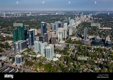 Aerial North York Ontario Toronto Yonge St Yonge St Corridor Hi Res