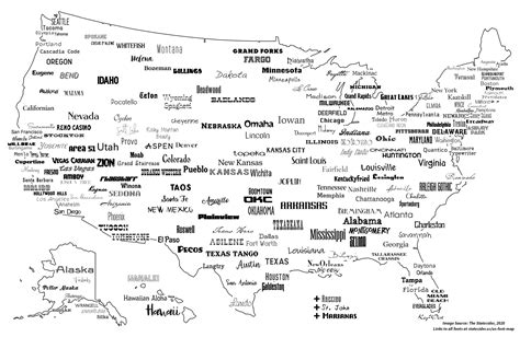 The United Fonts Of America — Cool Infographics