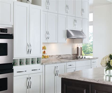 This is typically due to moisture or greasy residue getting under the paint layer or into the wood itself, which can be. Painted White Kitchen Cabinets - Aristokraft Cabinetry