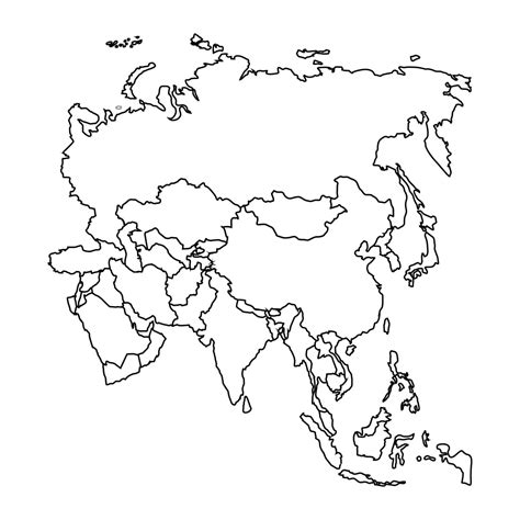 Lista 91 Foto Mapa De Asia Blanco Y Negro Actualizar