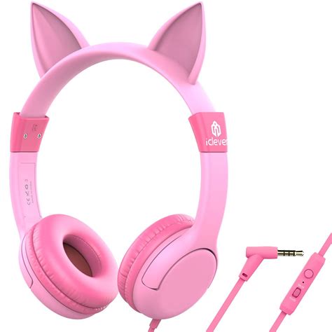 Upgrade Iclever Boostcare Kids Headphones Girls Cat Ear Hello Kitty
