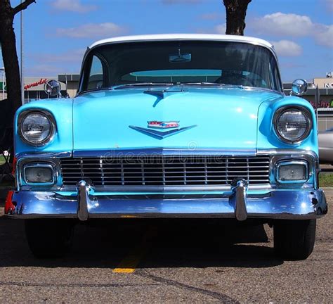 Restored Turquoise Chevrolet Bel Air Editorial Stock Photo Image Of