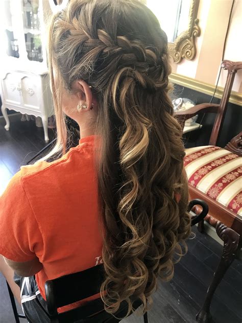 Curls And Braids For Prom Bridal Hair Prom Braid Hairstyle