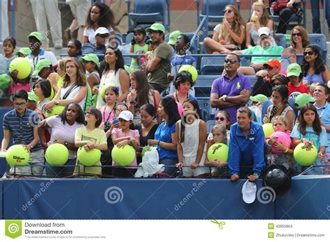 Tennis Fans Waiting For Autographs At Billie Jean King National Tennis