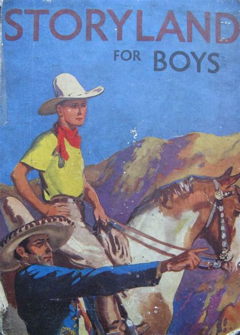 1937 Storyland For Boys Cowboy Art Blue Books Vintage Cowboy