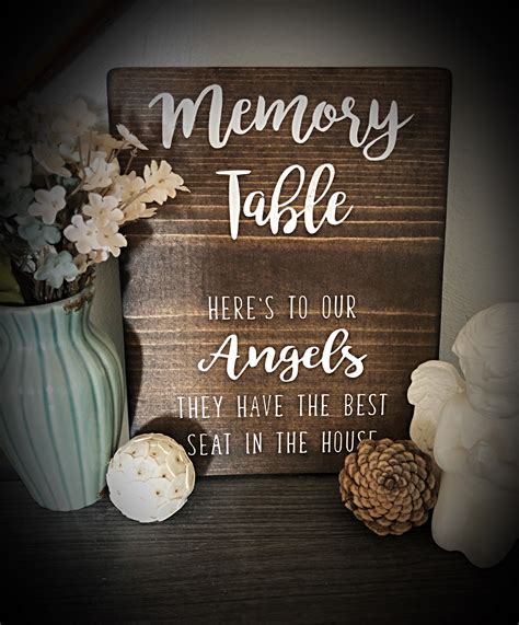 Memory Table Wedding Sign Memory Sign Heres To Our Etsy