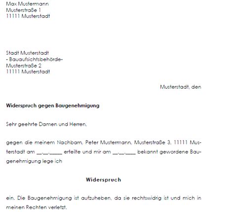 We did not find results for: Widerspruch Baugenehmigung (Nachbar): Muster a...
