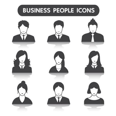 Business People Icons Free Vector