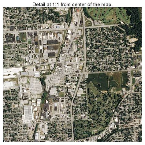 Aerial Photography Map Of Evansville In Indiana