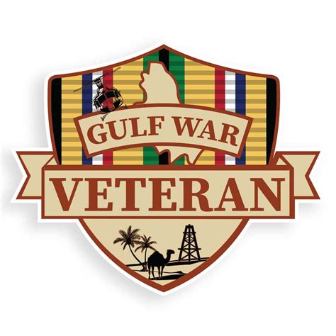 Gulf War Veteran Shield Decal Sticker
