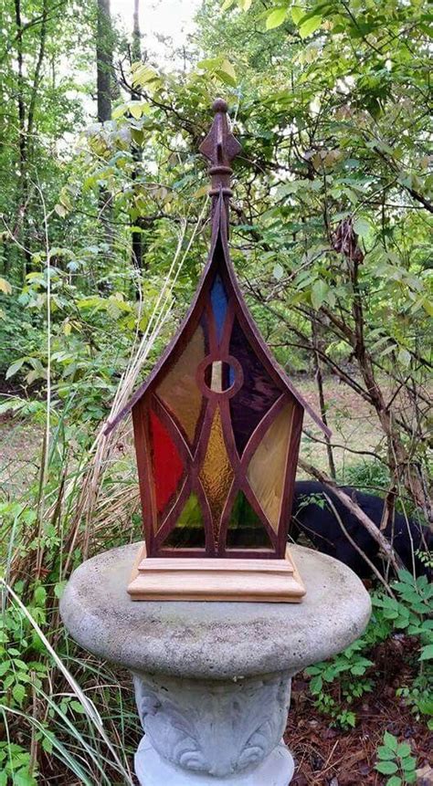 Stained Glass Birdhouse Bird House Feeder Cool Bird Houses Unique