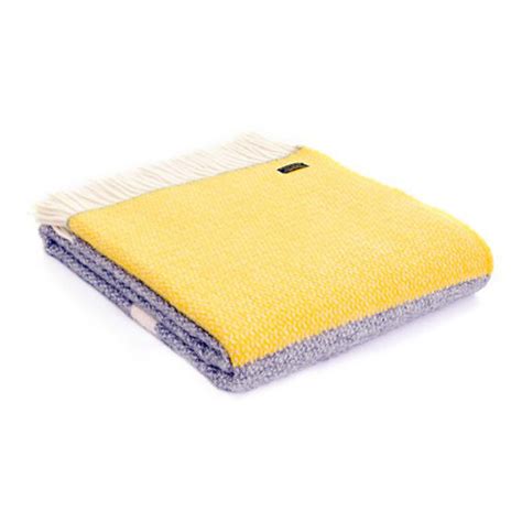 Illusion Panel Yellow Pure Wool Throw Lucylynch Ts