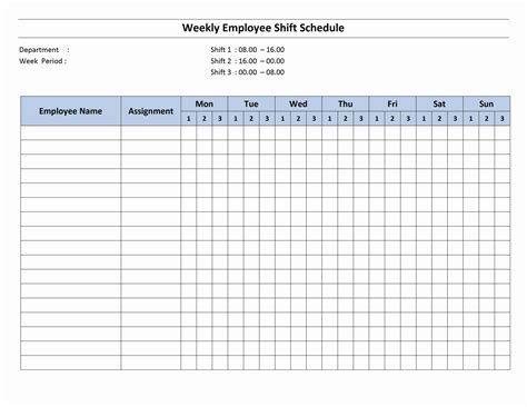 Certain jobs may require rotating shifts: Weekly 8 Hour Shift Schedule