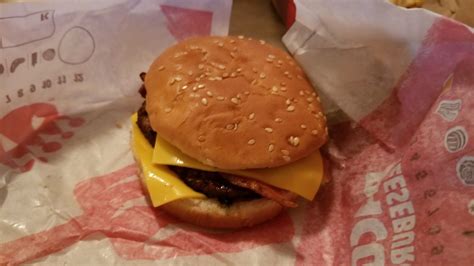 Burger King Bacon Cheeseburger Plain Burger Bacon Cheeseburger