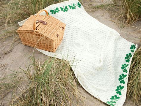 Irish Shamrock Throw Aran Islands Knitwear
