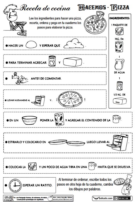 Textos Instructivos Instructivo Recetas De Cocina Para Niños De