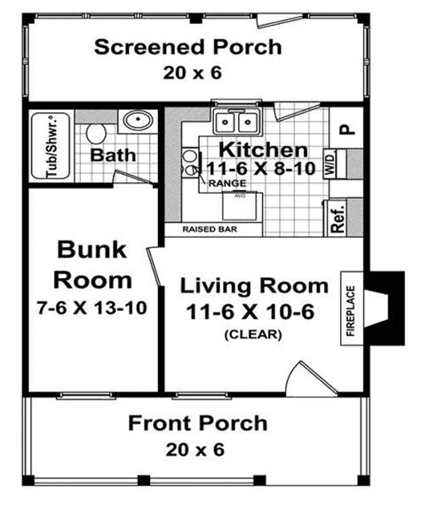 Plan prints to 1/4 = 1' scale on 24 x 36 paper. Cottage Style House Plan - 1 Beds 1.00 Baths 400 Sq/Ft Plan #21-204