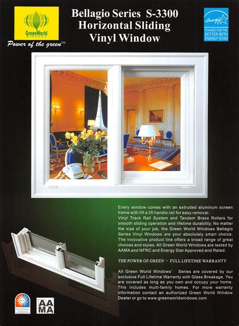 Bellagio Series S 3300 Horizontal Sliding Vinyl Window The Home Store
