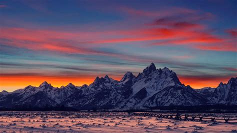 Sunset Over Snowy Mountains Wallpaper Sunrise Pictures Mountain