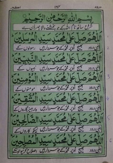 Durood E Akbar Page 6 Islam Facts Islamic Dua Holy Quran