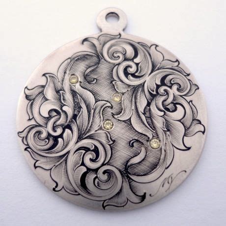 Custom metal engraving on tags and surfaces is durable and looks great. Jewelry | Metal engraving, Hand engraving, Engraving art