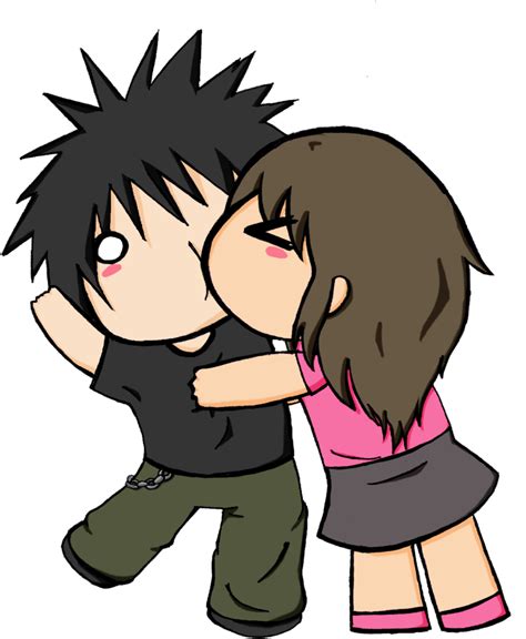 Chibi Anime Couple Love Png Immagine Png Mart